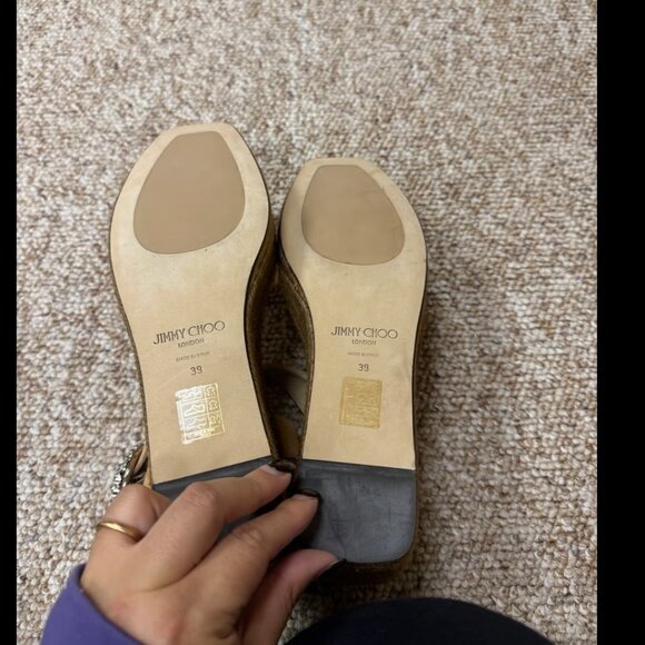 Jimmy Choo Mirabelle 70 Crystal Embellished Suede Espadrille Wedge Sandals 39 - Picture 9 of 10